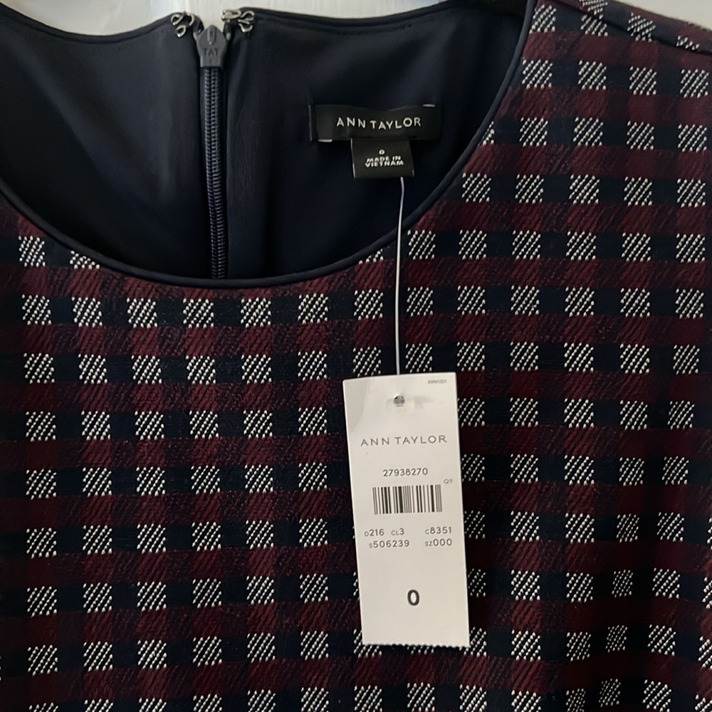 Ann Taylor checkered midi dress